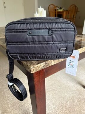 Lug Coupe XL Plus Convertible Crossbody Bag with Charm Bar-Black-NWT